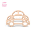 Carro forma material silicone bebê teether mastigar brinquedo